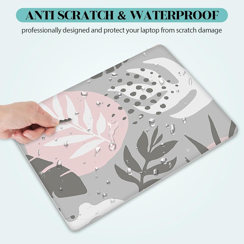 Lauspuck Laptop Skin Sticker Decal, 12" 13" 13.3" 14" 15" 15.4" 15.6 inch Personalized Universal Vinyl Notebook Skin Sticker Cover Art Protector Decal with Free 2 Wrist Pads, Tropical Leaves - Image 4